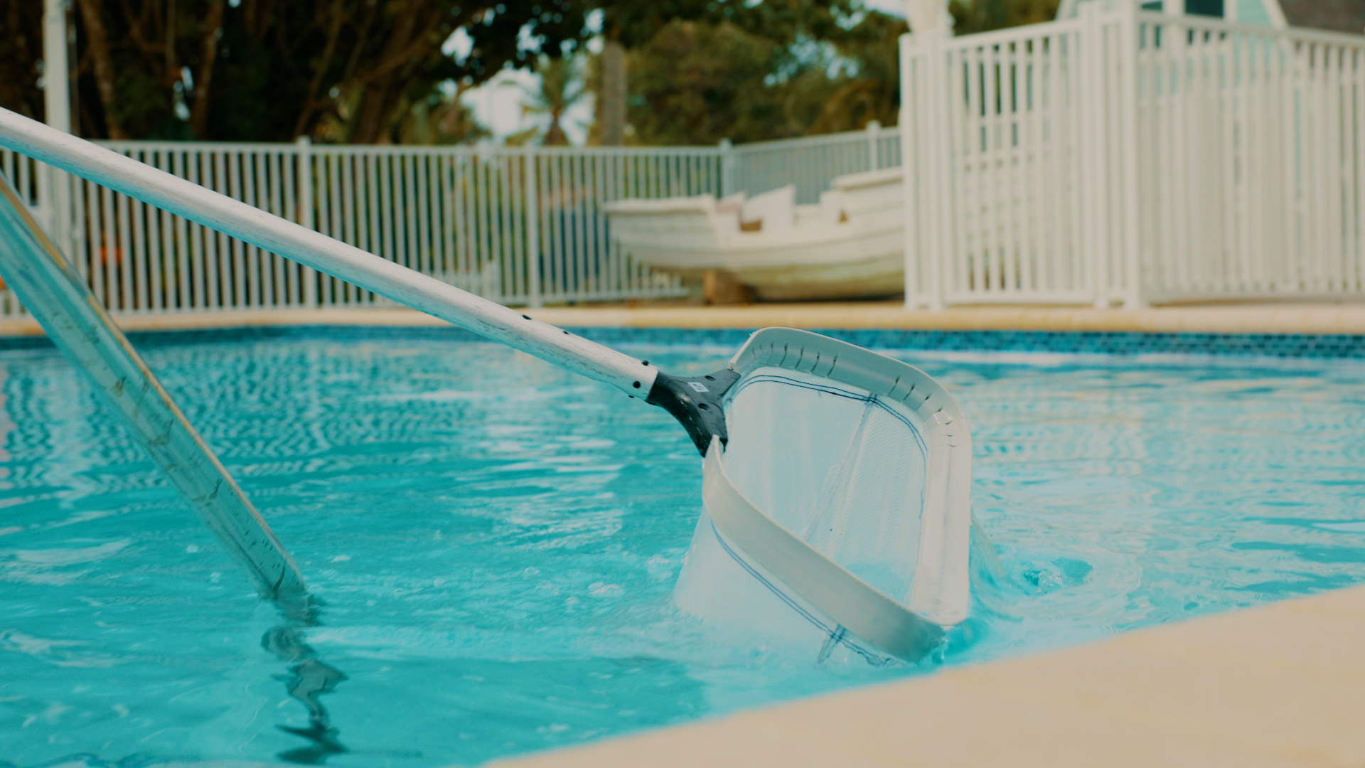 Pool equipment including pump and filter system being inspected