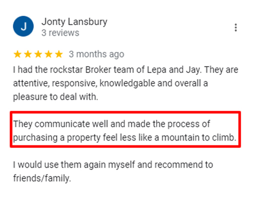Jonty Lansbury Google review