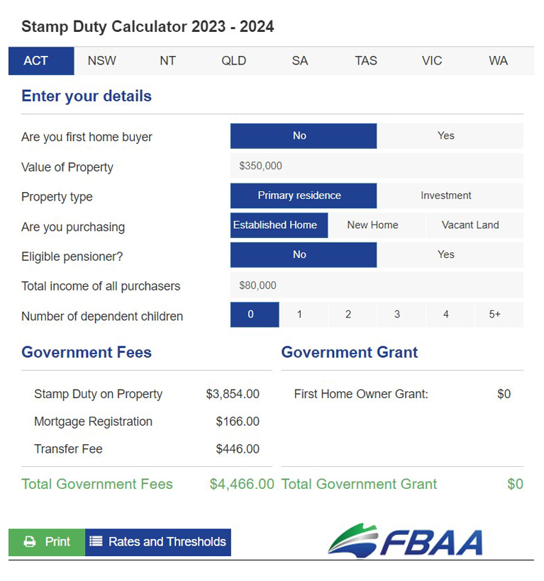 Stamp Duty Calculator