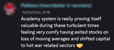 FINK member testimonial — Academy system proving valuable during turbulent times