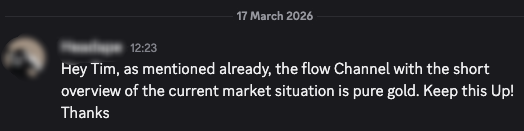 FINK member testimonial — Flow channel overview is pure gold