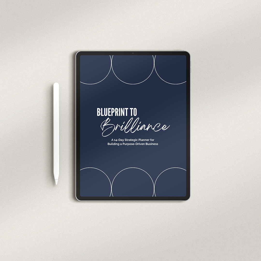 Blueprint to Brilliance digital planner on an iPad