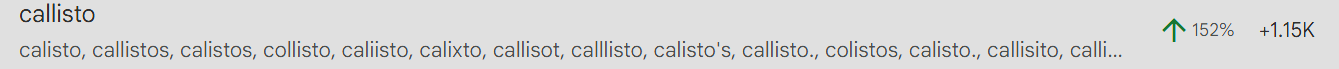 Callisto Bar result 10