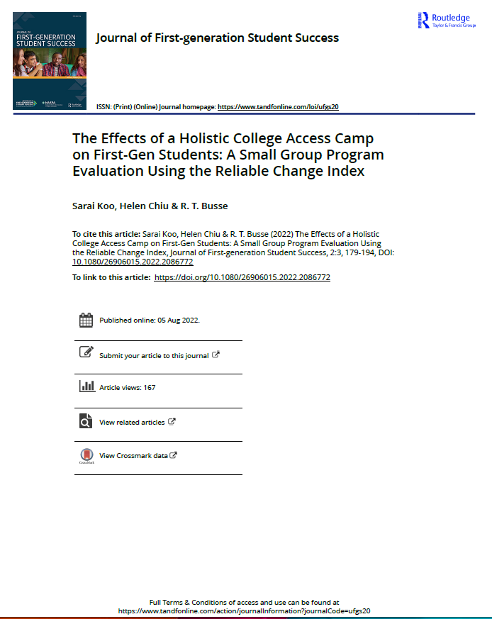 The Effects of a Holistic College Access Camp on First-Generation Students
