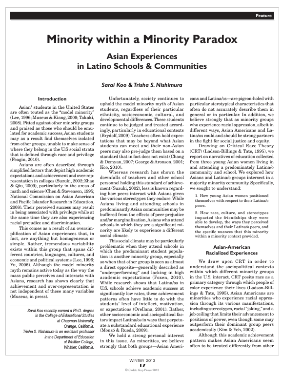 Minority Within a Minority Paradox by Sarai Koo and Trisha Nishimura