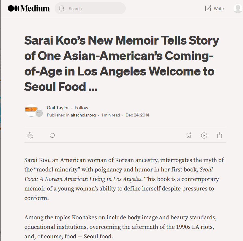 Seoul Food by Sarai Koo