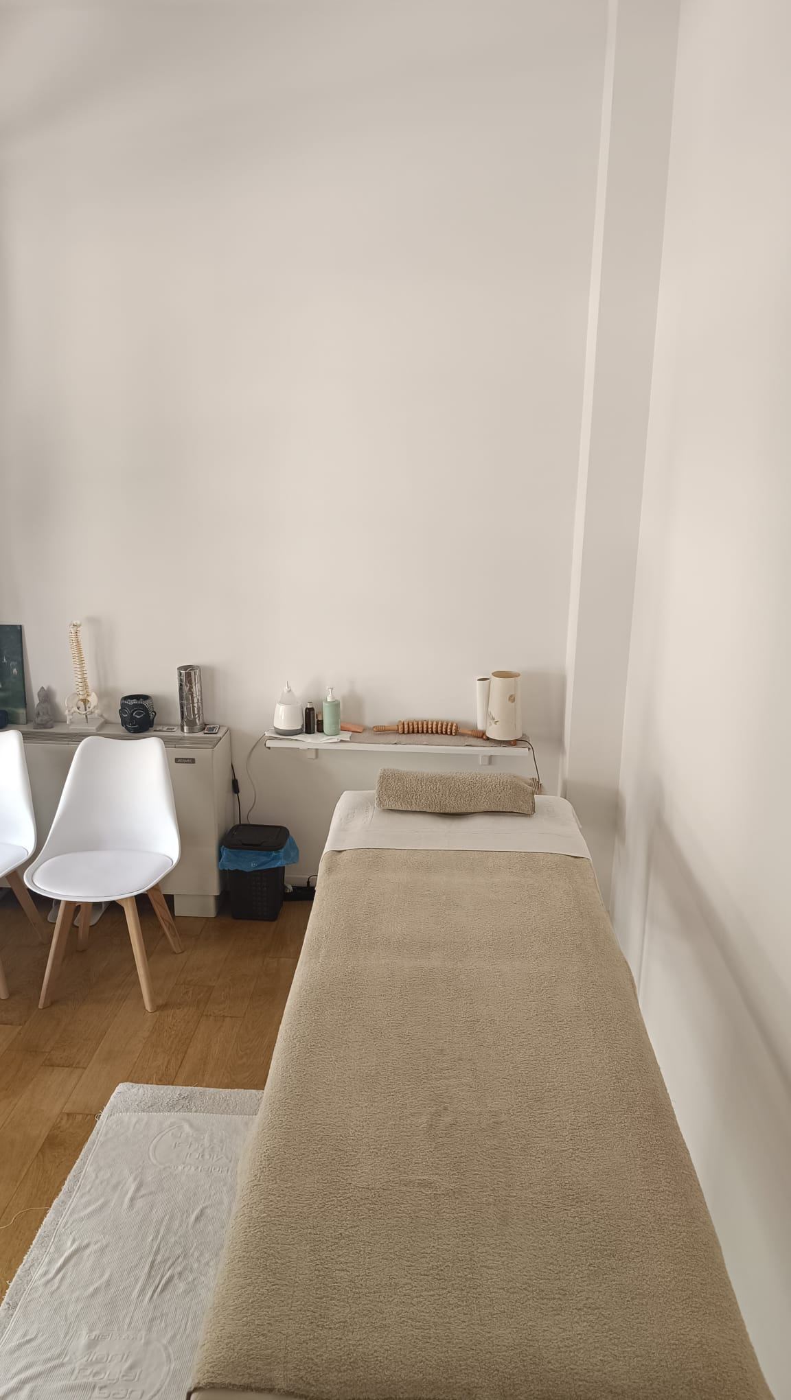 Il lettino della cabina di Studio Massaggi Leone