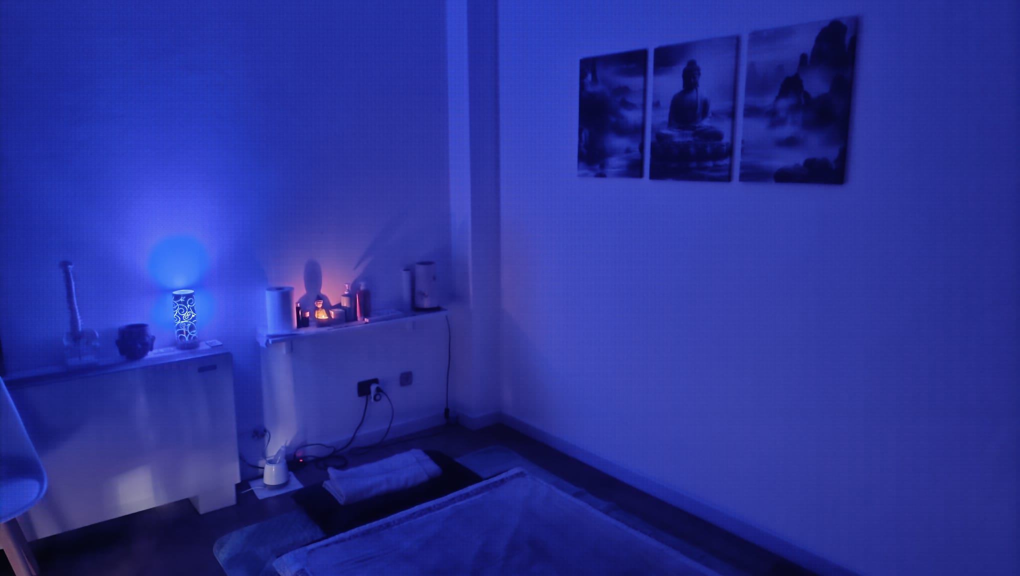 La cabina con luci soffuse