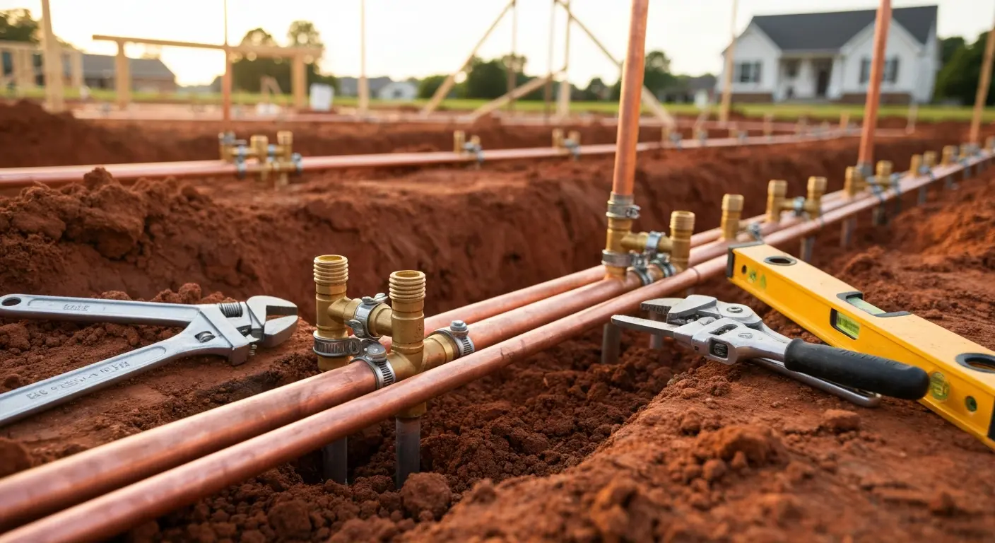 Water supply line installation