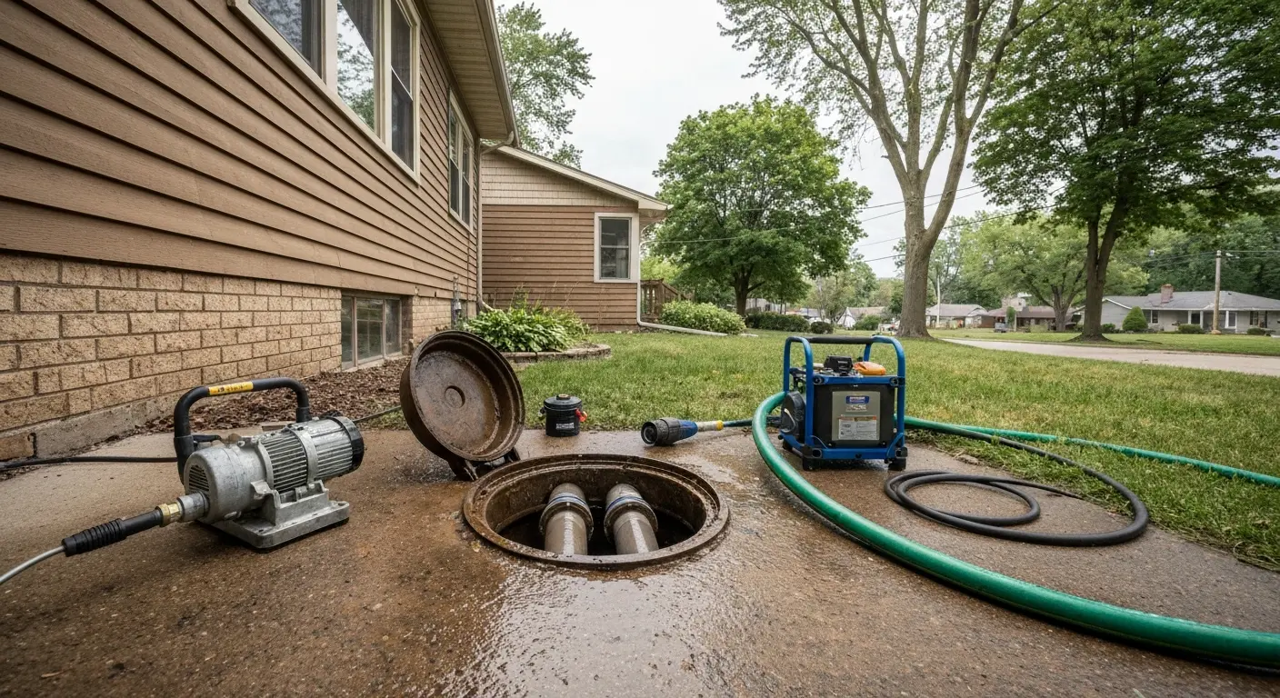 Drain cleaning and sewer line service
