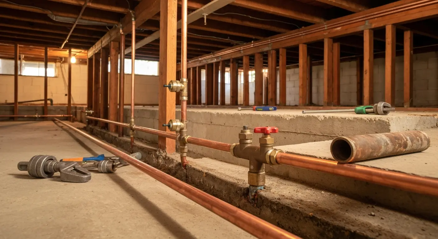 Pipe replacement work