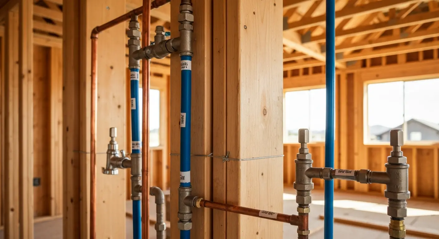 New construction plumbing rough-in and final