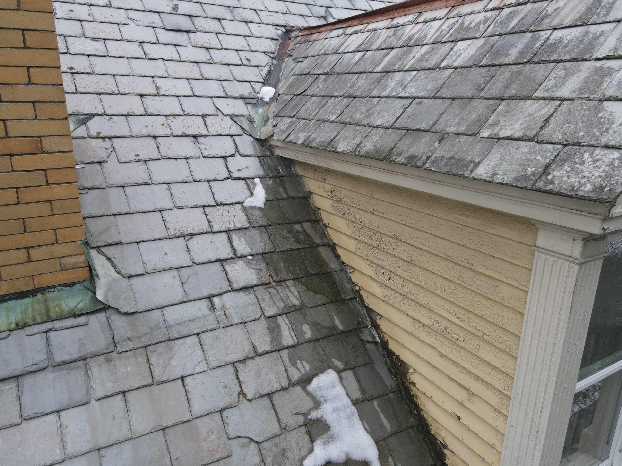 Restored historic Vermont slate roof