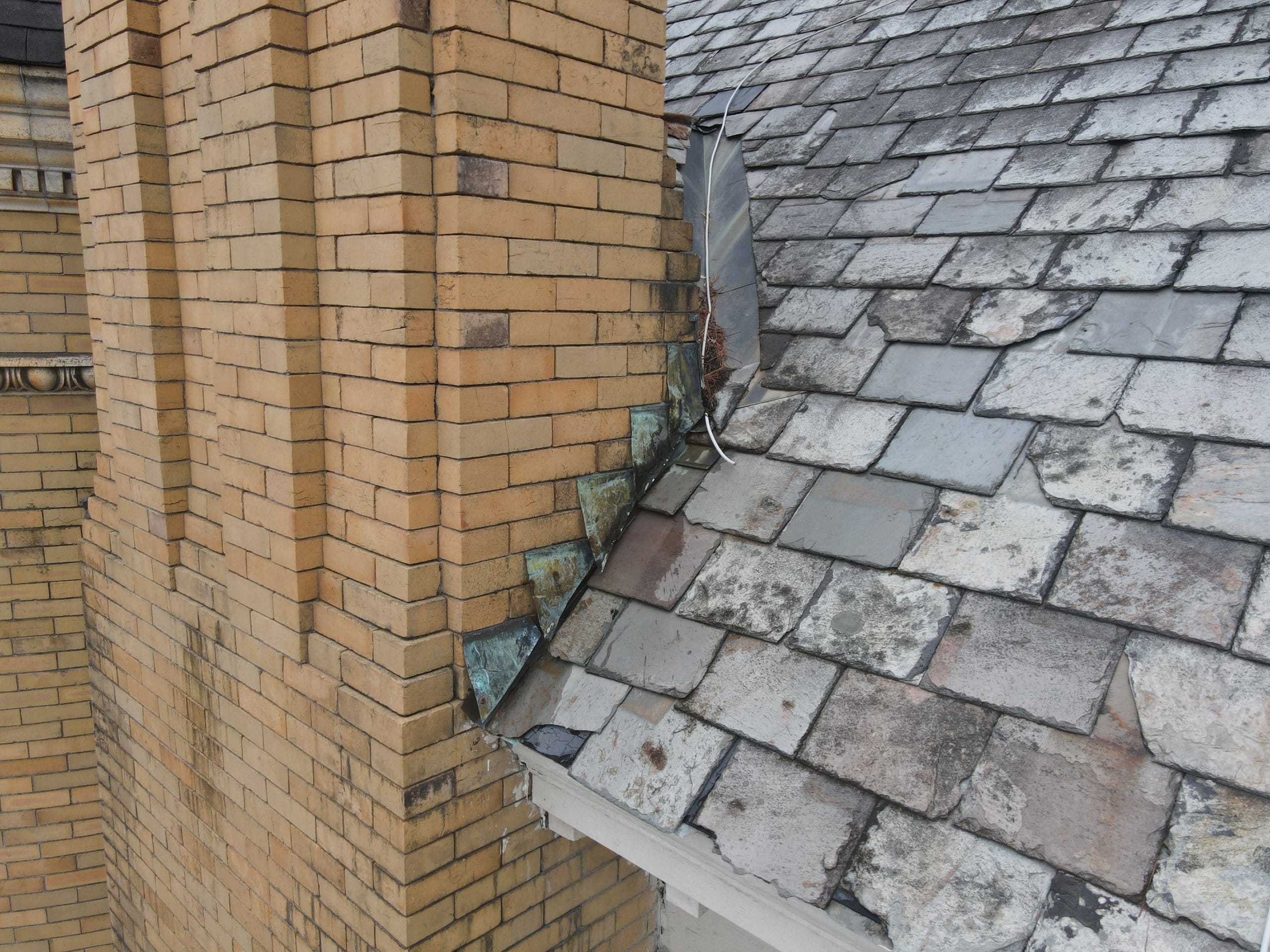 Slate roof repair completed