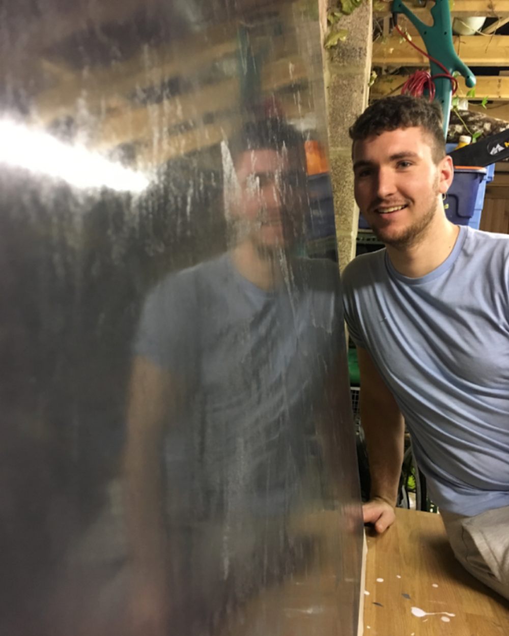 Tom Power applying a Venetian plaster finish on site