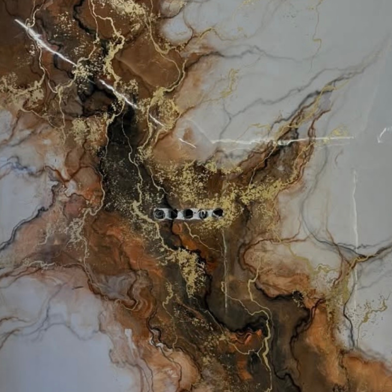 Classic marble effect finish on a feature wall