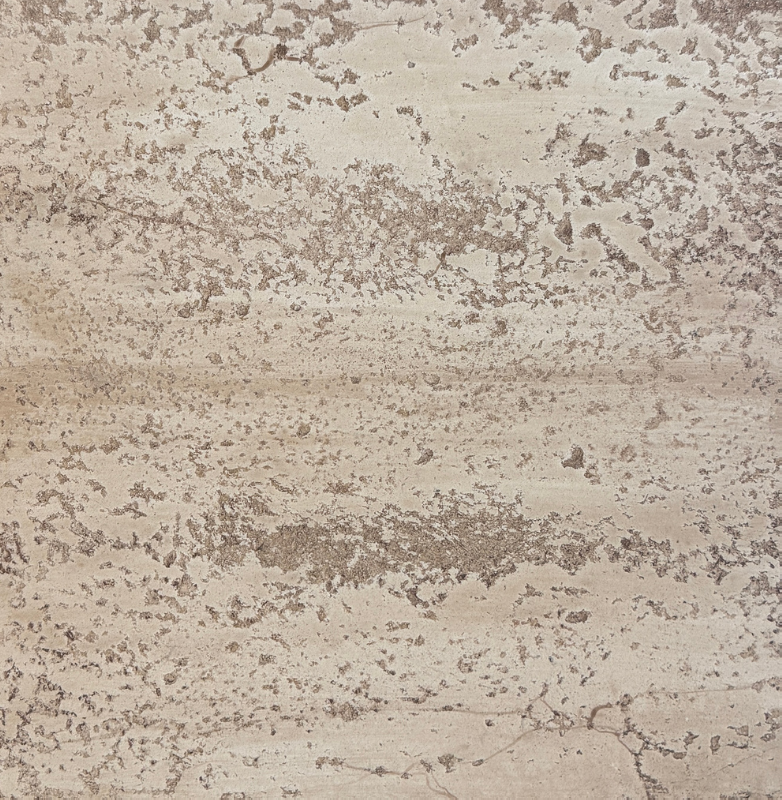 Travertino finish showing the banded, porous character of travertine stone