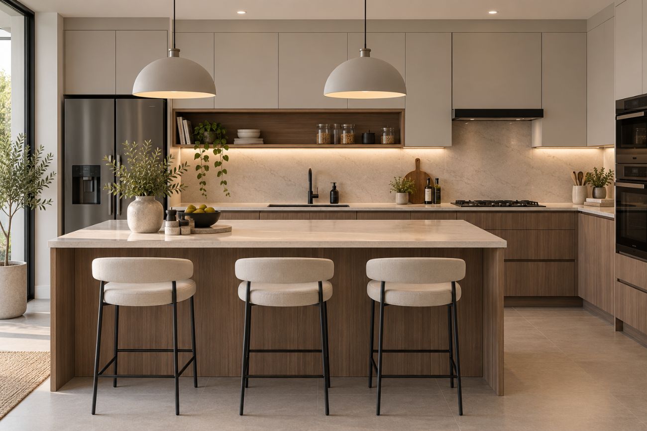 Kitchen remodel — island, cabinetry and countertop