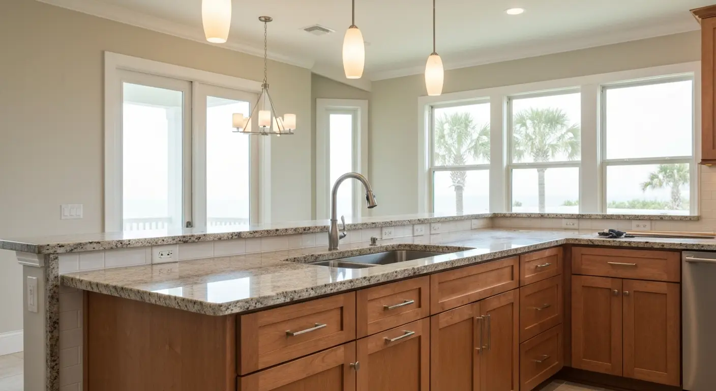 Kitchen island installation