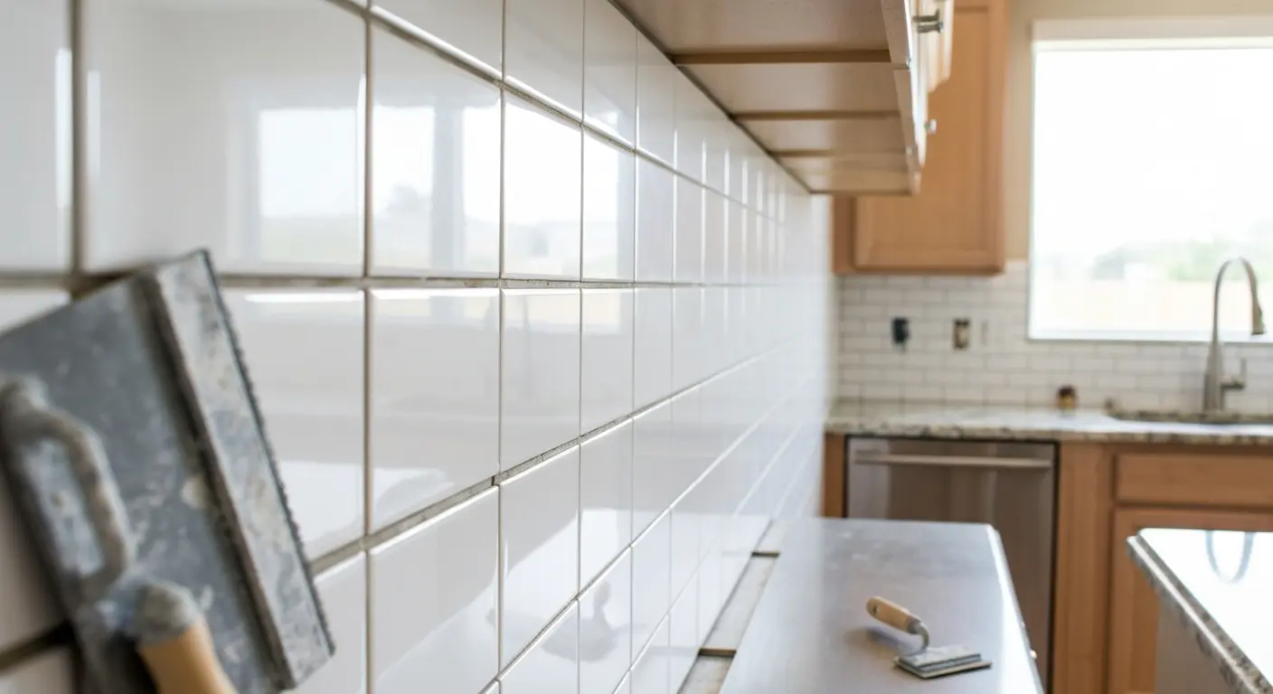 Kitchen backsplash installation