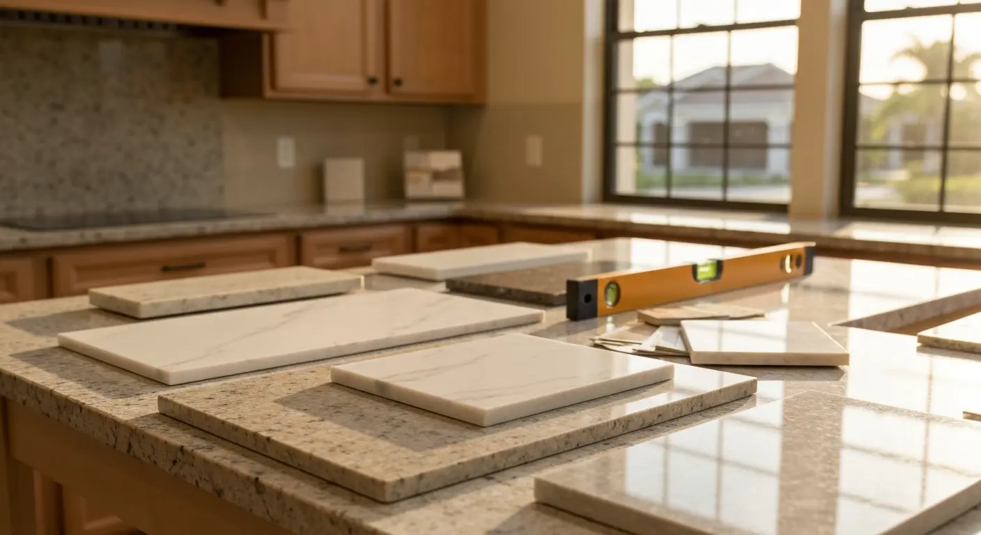 Countertop material and edge options