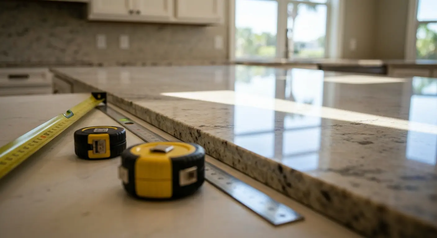 Custom countertop installation