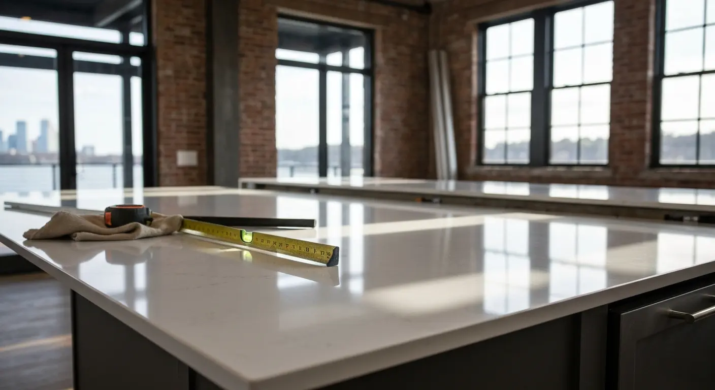 Kitchen countertop installation