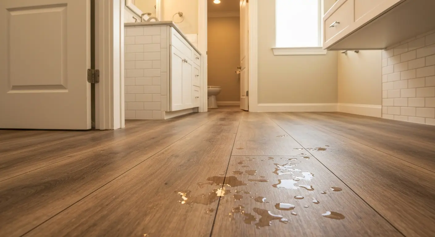 Luxury vinyl bathroom flooring