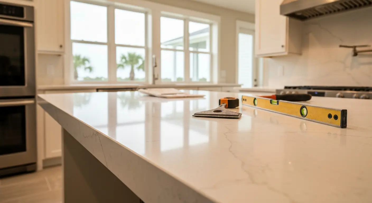 Kitchen countertop installation