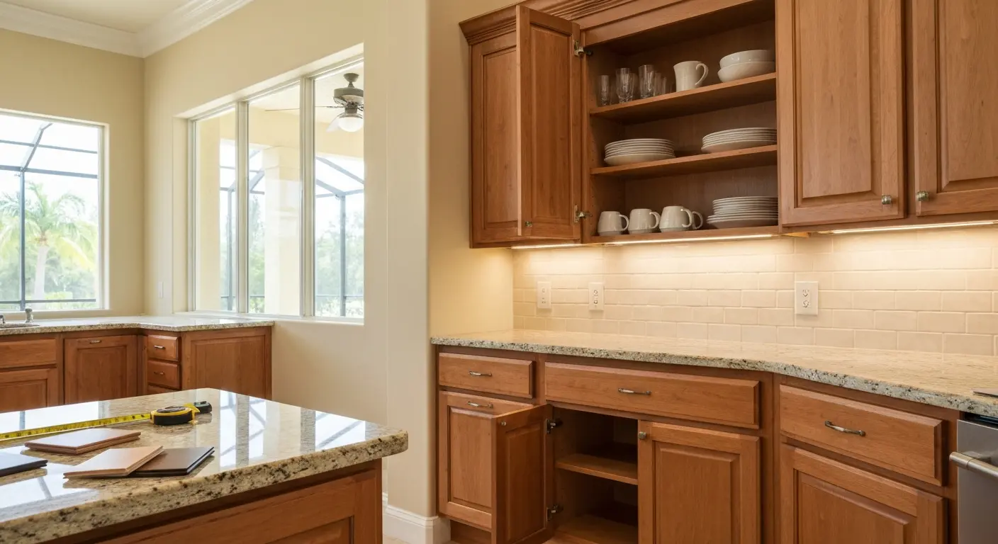 Custom kitchen cabinetry installation