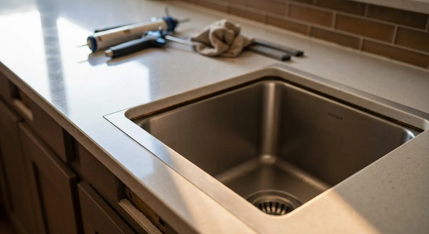 Sink integration in countertop
