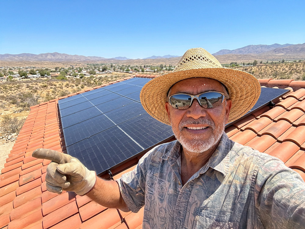Customer solar installation