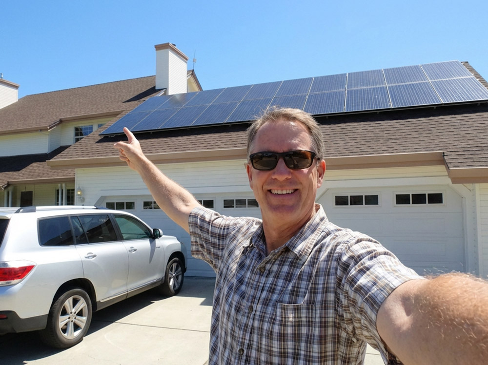 Customer solar installation