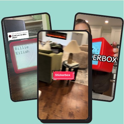 TikTok creator videos that sold Stickerbox