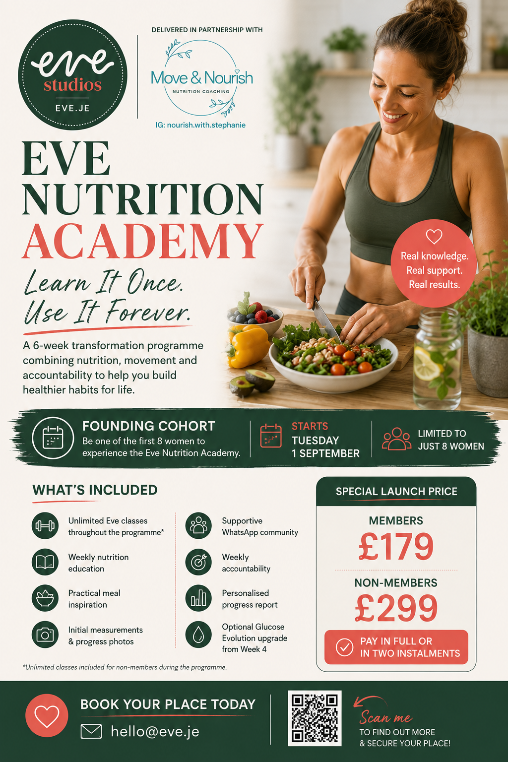 Eve Nutrition Academy — 6-week programme starting 1 September