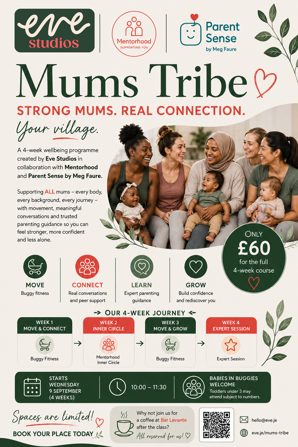Mums Tribe — a 4-week wellbeing programme by Eve Studios, Mentorhood and Parent Sense by Meg Faure