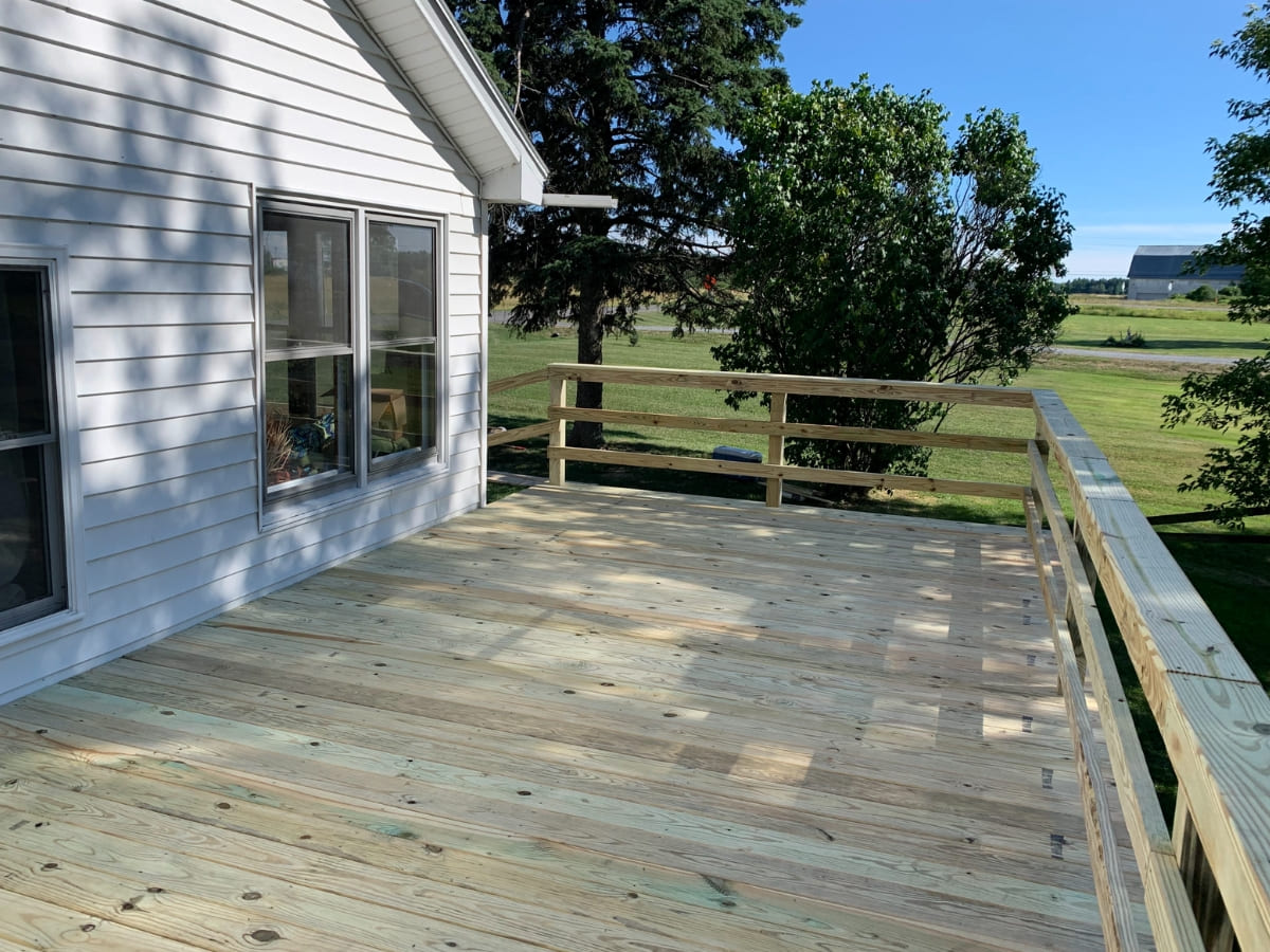 Open veranda with beautiful scenery