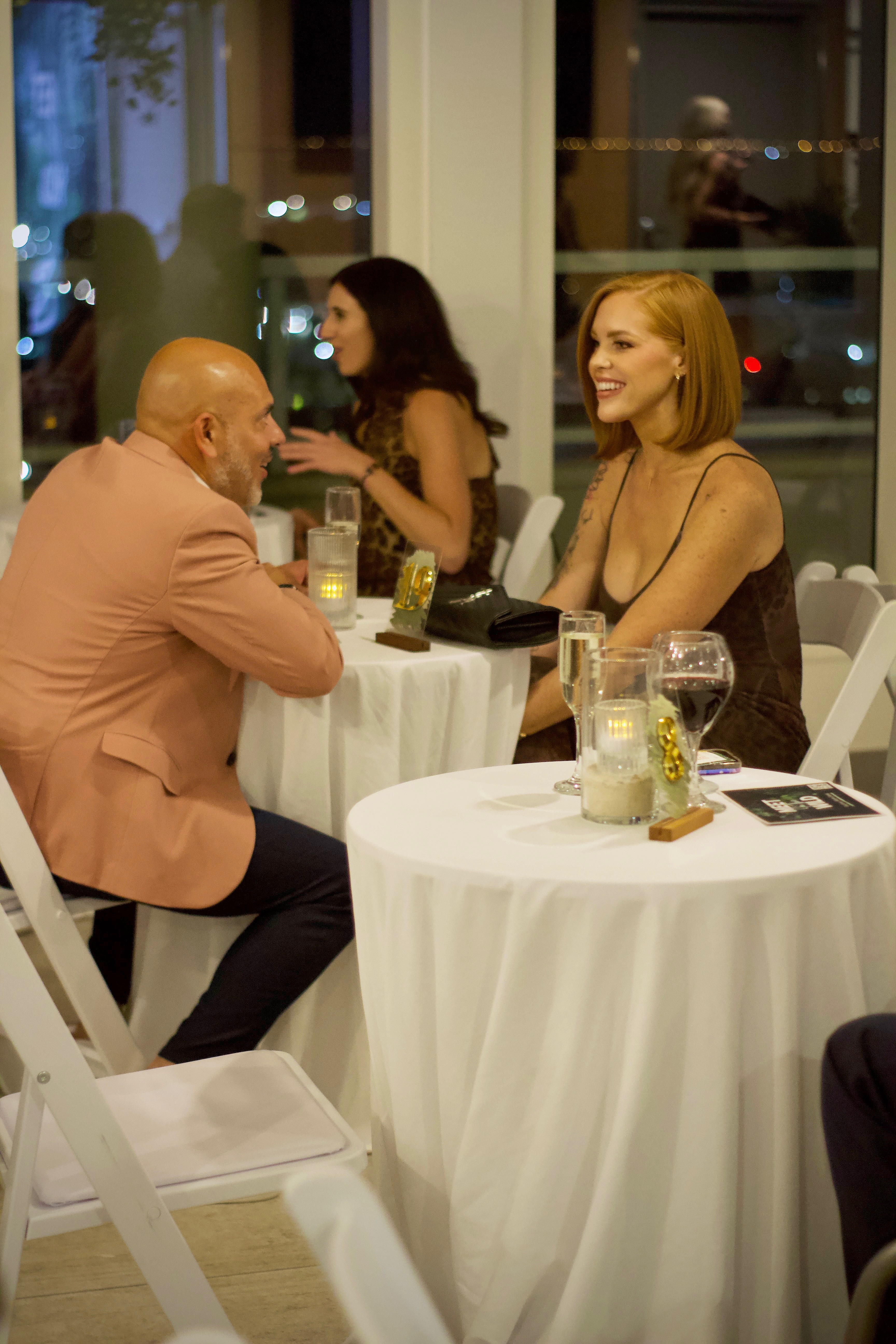 Man and woman in conversation at Meet In The Wild event