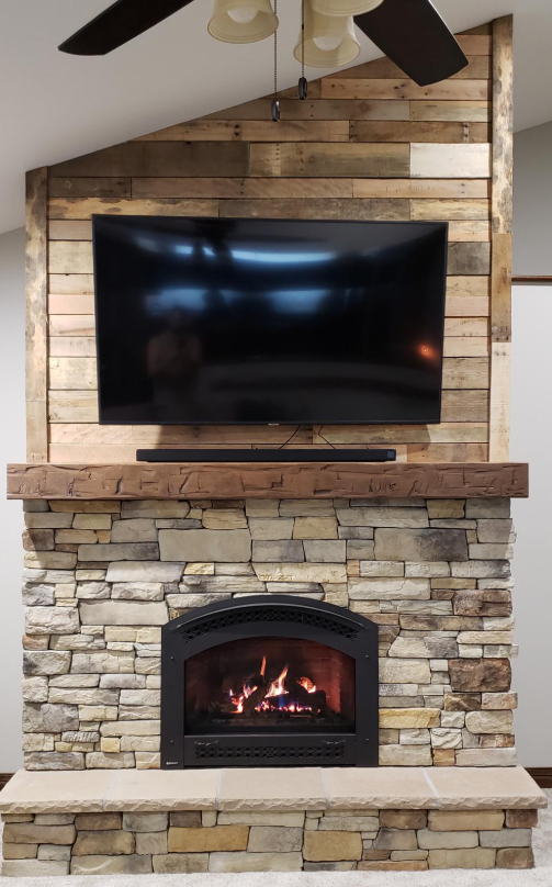 A beautifully installed custom fireplace design showcasing expert craftsmanship 3