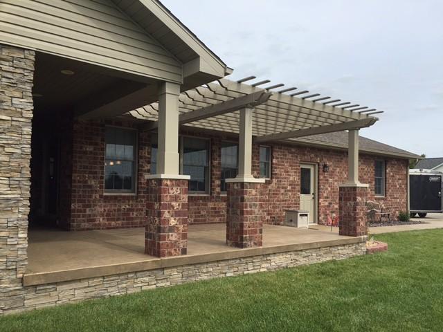 Custom wood pergola installation example 6