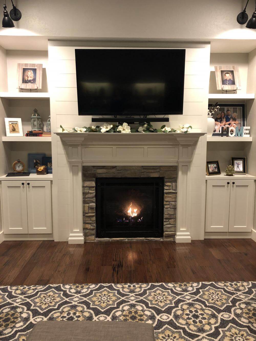 A beautifully installed custom fireplace design showcasing expert craftsmanship 11