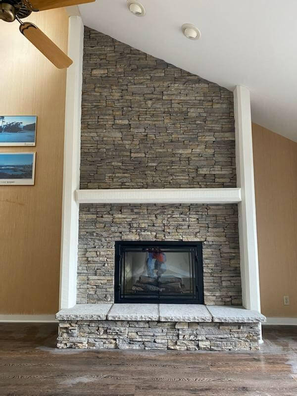 A beautifully installed custom fireplace design showcasing expert craftsmanship 14