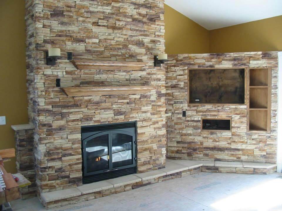 A beautifully installed custom fireplace design showcasing expert craftsmanship 17