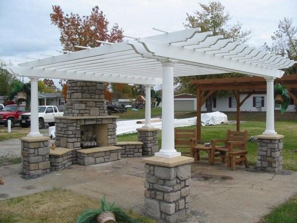 Custom wood pergola installation example 3