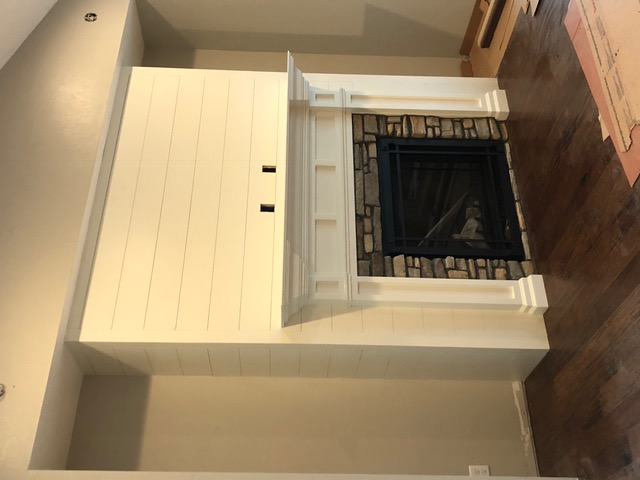 A beautifully installed custom fireplace design showcasing expert craftsmanship 23