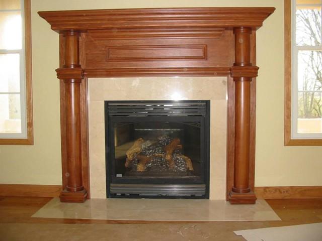 Custom mantel and marble inspiration example 9