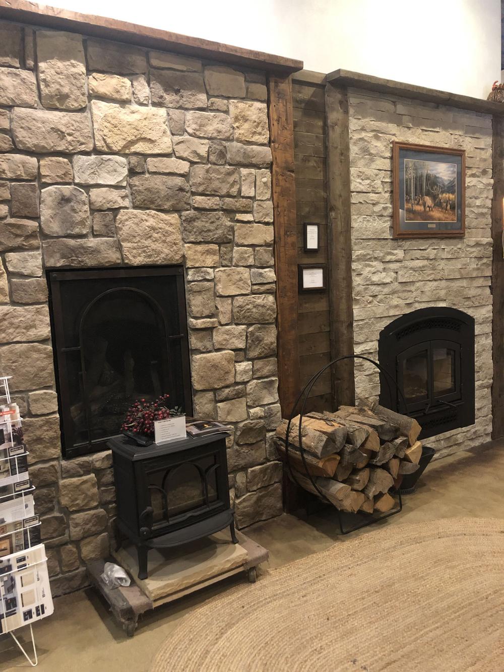 A beautifully installed stoves & corn stoves in a home setting