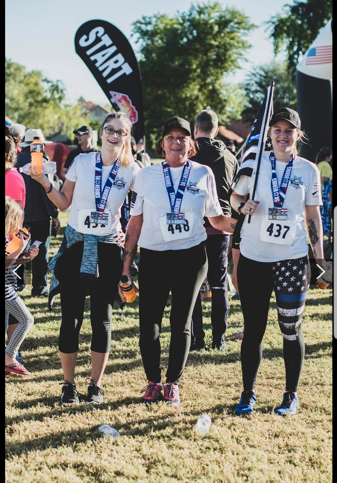 5K For Heroes runners on the course honoring fallen first responders