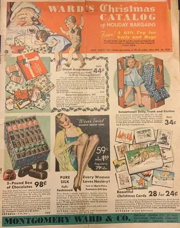 Original historical marketing artifact. Caption, date and format mismatches are explained in the lesson; fine print is not fully legible in every supplied image.