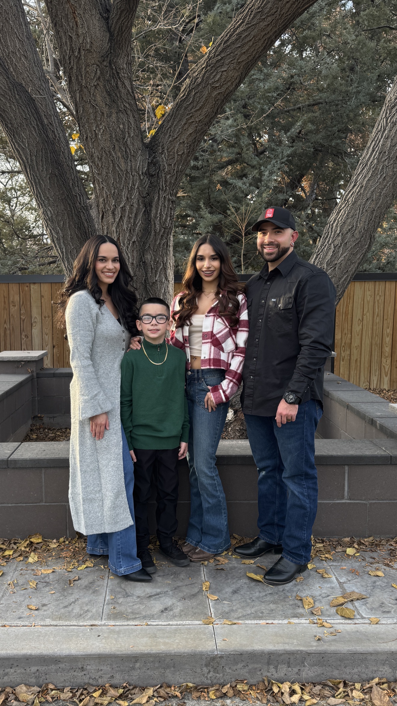 Eli Nevarez with his family.